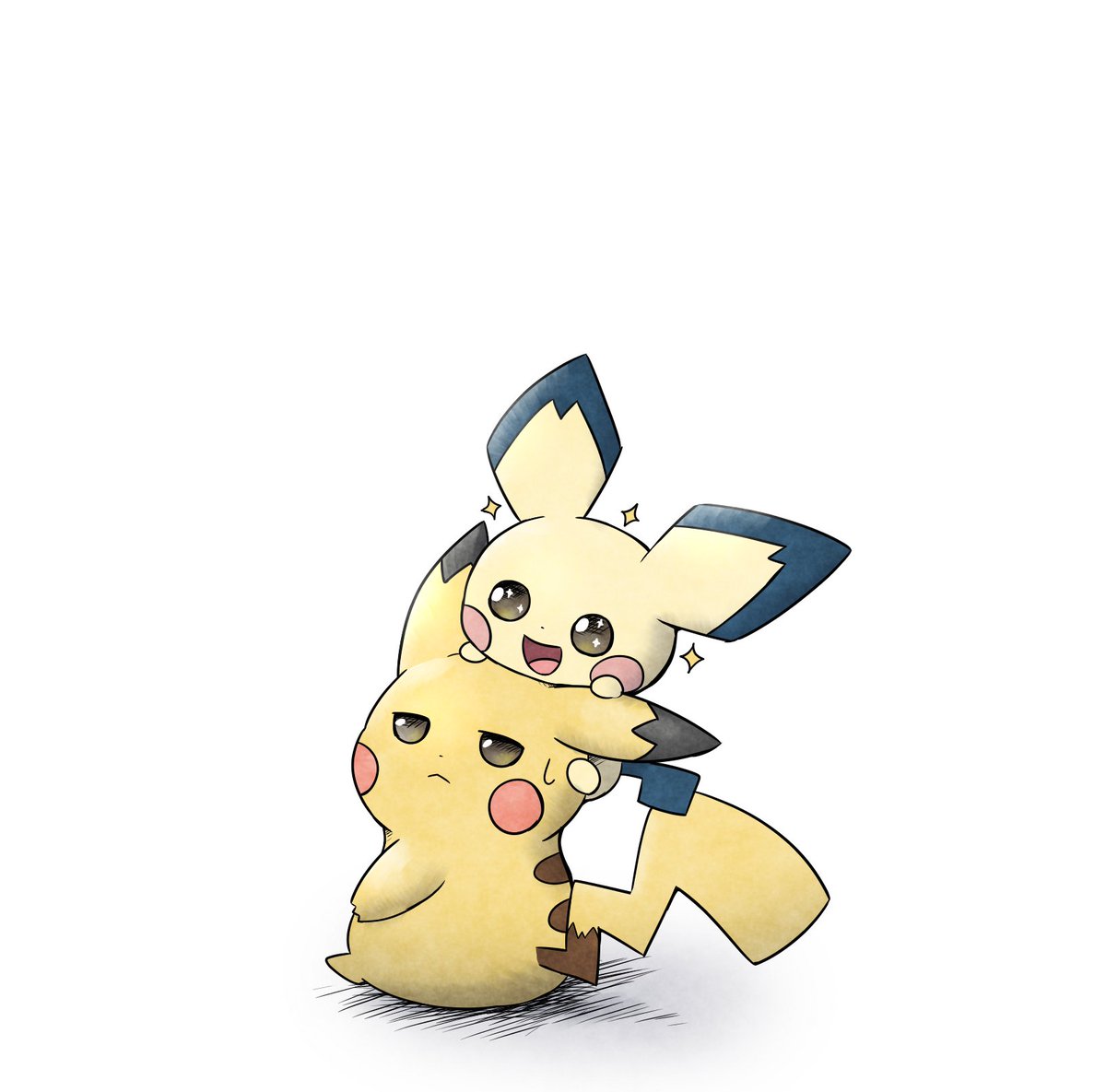 pikachu pokemon (creature) no humans sparkle open mouth smile :d white background  illustration images