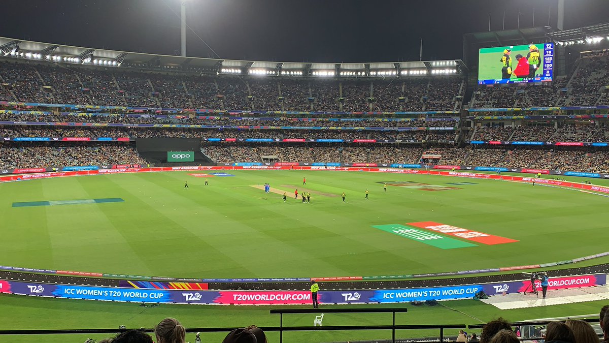 PetriaThomas's tweet photo. Fortunate enough to be at the MCG tonight watching our @AusWomenCricket team doing Australia proud. Will be great to have the girls as part of the @CommGamesAUS team for @birminghamcg22 . #IWD2020 https://t.co/A5MB9eBlZw