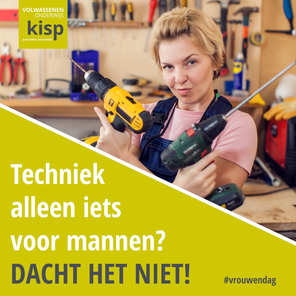 Kispcvo's tweet photo. Steeds meer vrouwelijke cursistes in onze lessen techniek, you rock ladies! Ook interesse in een technische opleiding? Verken ons aanbod: https://t.co/HOwmscTu3z
#vrouwendag #internationalevrouwendag #vrouwendag2020 #talentopkisp https://t.co/tiCgeUN6Xe