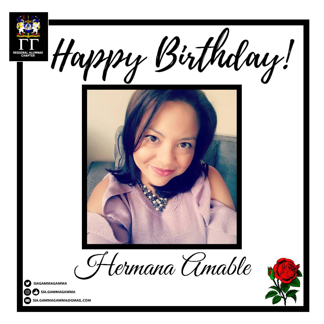 sia_gammagamma's tweet photo. Happy Birthday to our very own Sandra Perez, Hermana Amable! π Wishing you many more and hope you enjoy your day! GG loves you! β€ππ #siagg #hermandaddesia #SIAcelebrates #ItsaSIAsBday #GGbirthdays https://t.co/re9dMvkoXk