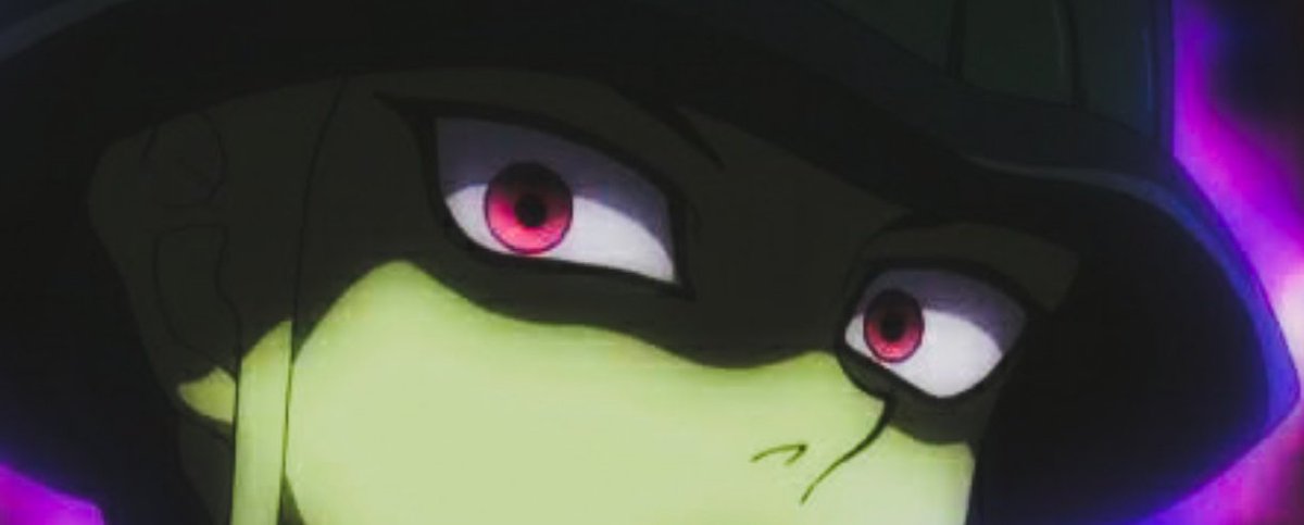 Glares at the reader