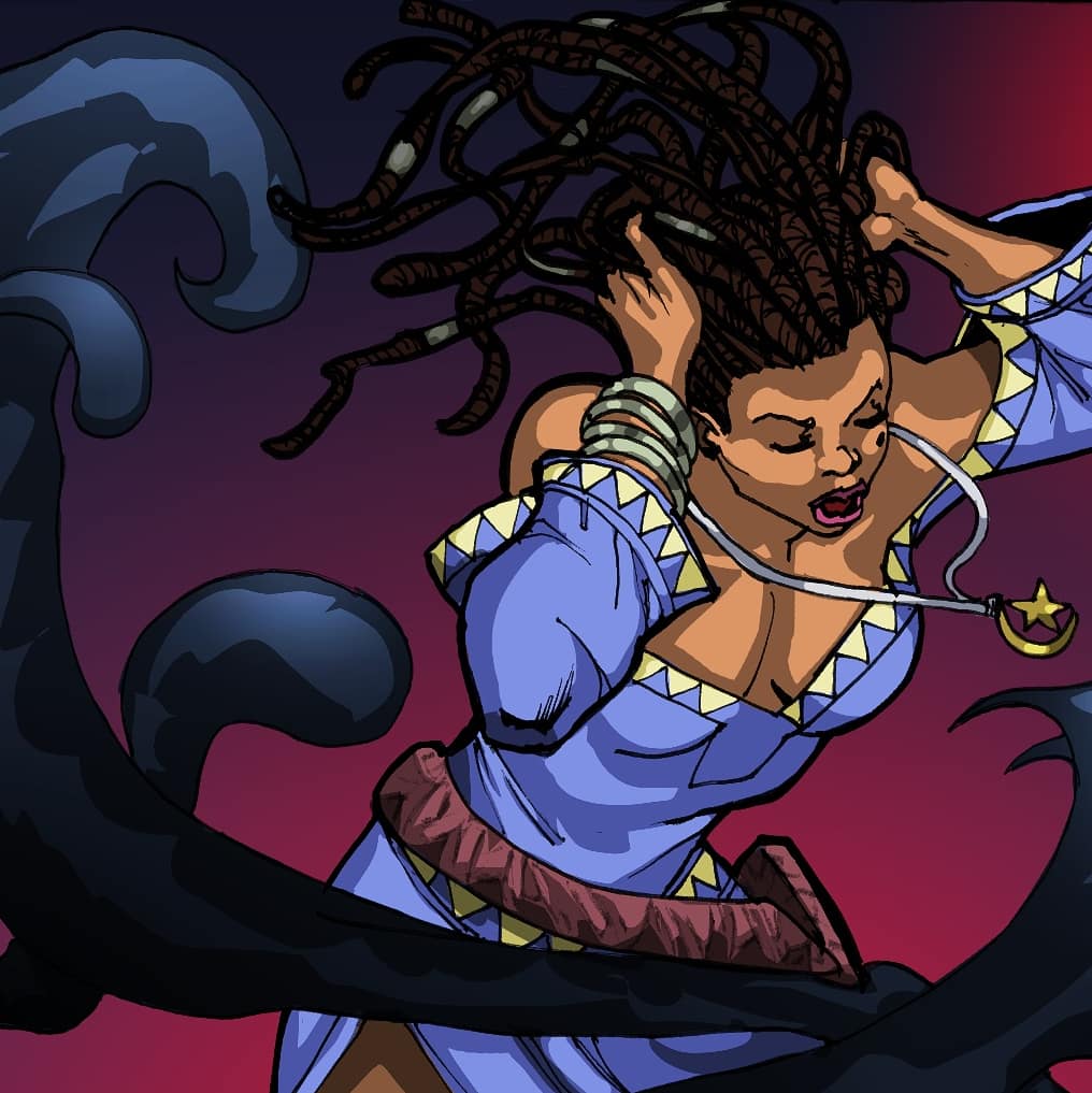 ajthe90skid's tweet photo. Trying not to reveal too much!!! But here's some scenes from my next project, #SPIRITLANGUAGE , created by @cthree93 . We go deeeeep with this series, merging #African #mythology and #esoteric #symbolism with #anime and #hiphop. https://t.co/dU7rXRN1Xo