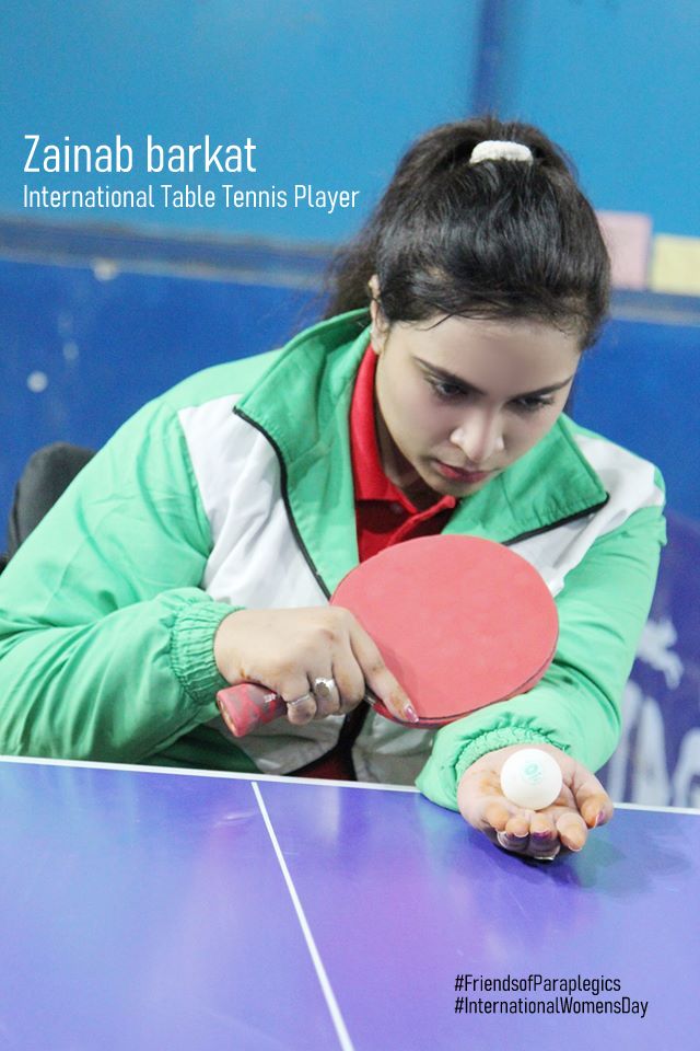 FOParaplegics's tweet photo. Zainab Barkat International table tennis player from Pakistan is an example for many that Pakistan empowers women and didn't stop them to achieve their goals.
#InternationalWomensDay #Pakistanempowerswomen #UNWomen #FriendsofParaplegics #Tabletennisplayer #Wheelchairplayer #FOP https://t.co/nguginfJn9