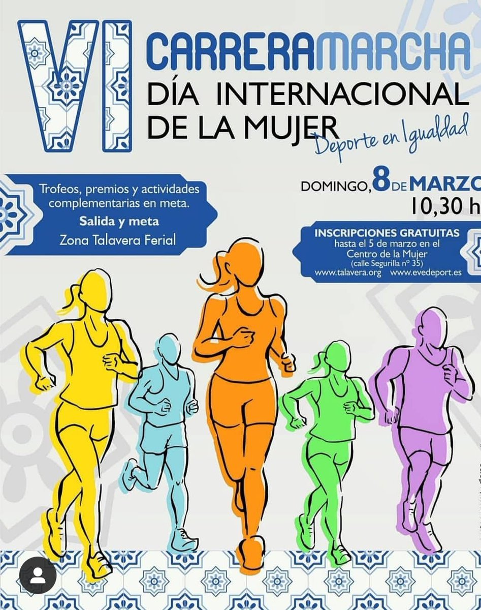 Hoy participan varios de nuestros atletas en la VI Carrera de la Mujer en #TalaveraDeLaReina #DiaDeLaMujer
