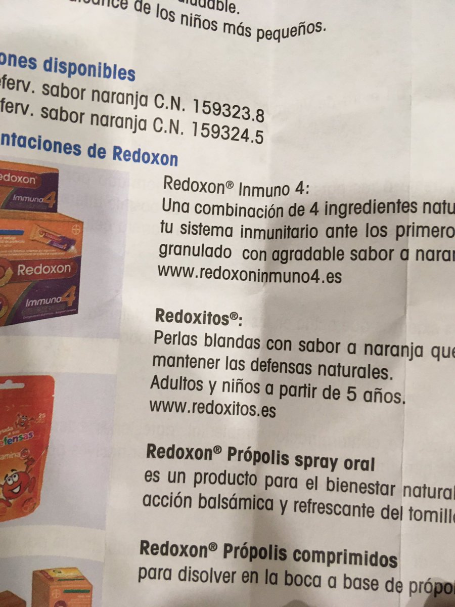 vscollado's tweet photo. @BayerEspana @BayerKarriere encuentra el error... en el prospecto de Redoxon dice q Redoxitos es +5, en redoxitos +4... cual es el correcto? Que confianza transmiten? Como no se pueden dar cuenta de esto?? MAL MAL MAL https://t.co/ej579HfGSu