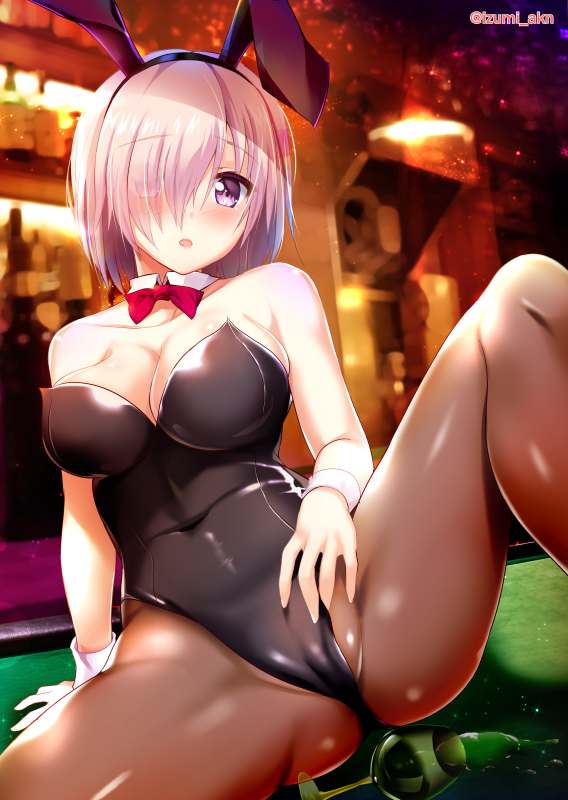 FGO「バニーガールのマシュちゃんです  #バニーガールはまだウィルスには効かないがその」|泉水茜のイラスト