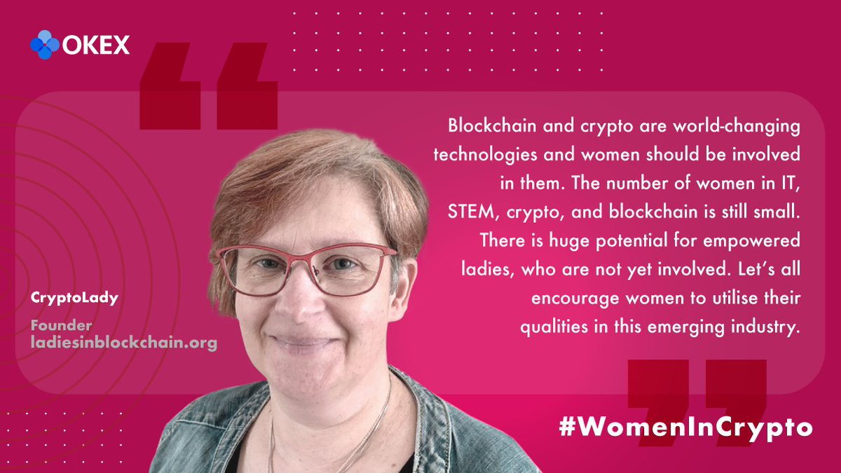okx's tweet photo. WOMEN'S DAY: Meet these influential women that have very worked hard in #blockchain and #crypto to be known for what they do, instead of their gender. 

Join us to honor #WomenInCrypto on  #InternationalWomensDay 💪👩‍💻 https://t.co/baGtFFob0l