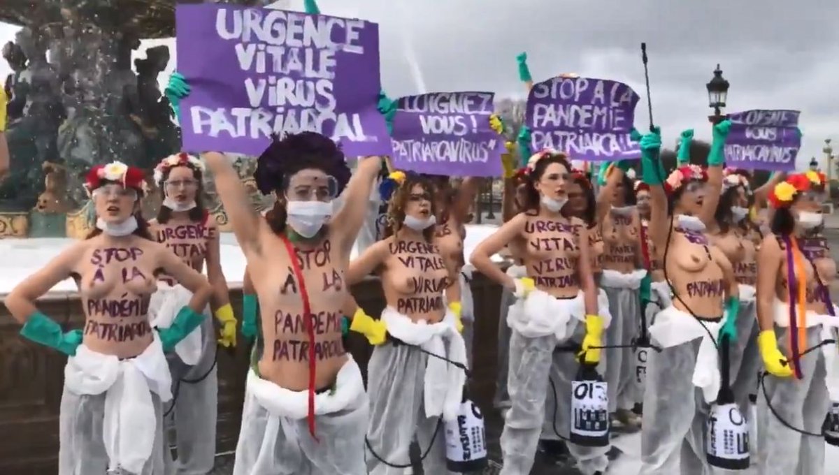 Sud Ouest on Twitter: "Paris : une action des Femen pour "nettoyer ...