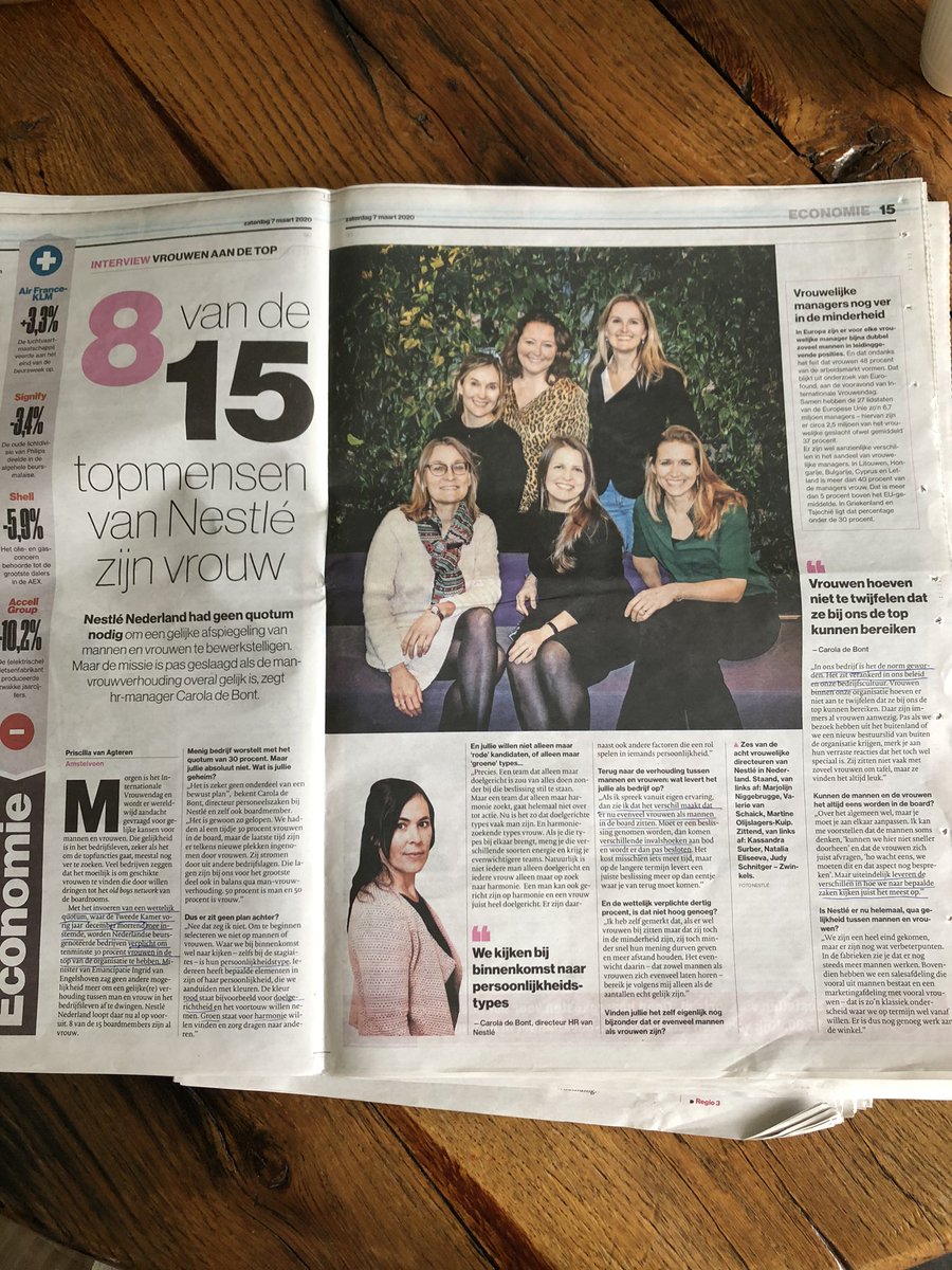 Vandaag #internationalevrouwendag Goed voorbeeld <a href="/NestleNederland/">Nestle Nederland</a> Nu het <a href="/OpenbaarBestuur/">Openbaar Bestuur</a> nog.. waterlelienetwerk.nl vraagt al jaren aandacht voor meer #vrouwen #diversiteit in waterschapsbesturen