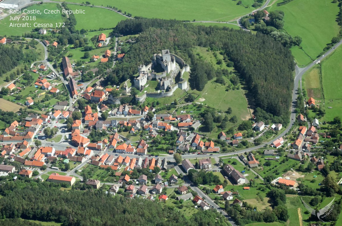 LadislavVenc's tweet photo. "Views from the top..." :: Rabí Castle, Czech Republic #VisitCZ #pilotlife #travel https://t.co/4vmwFC1r8y