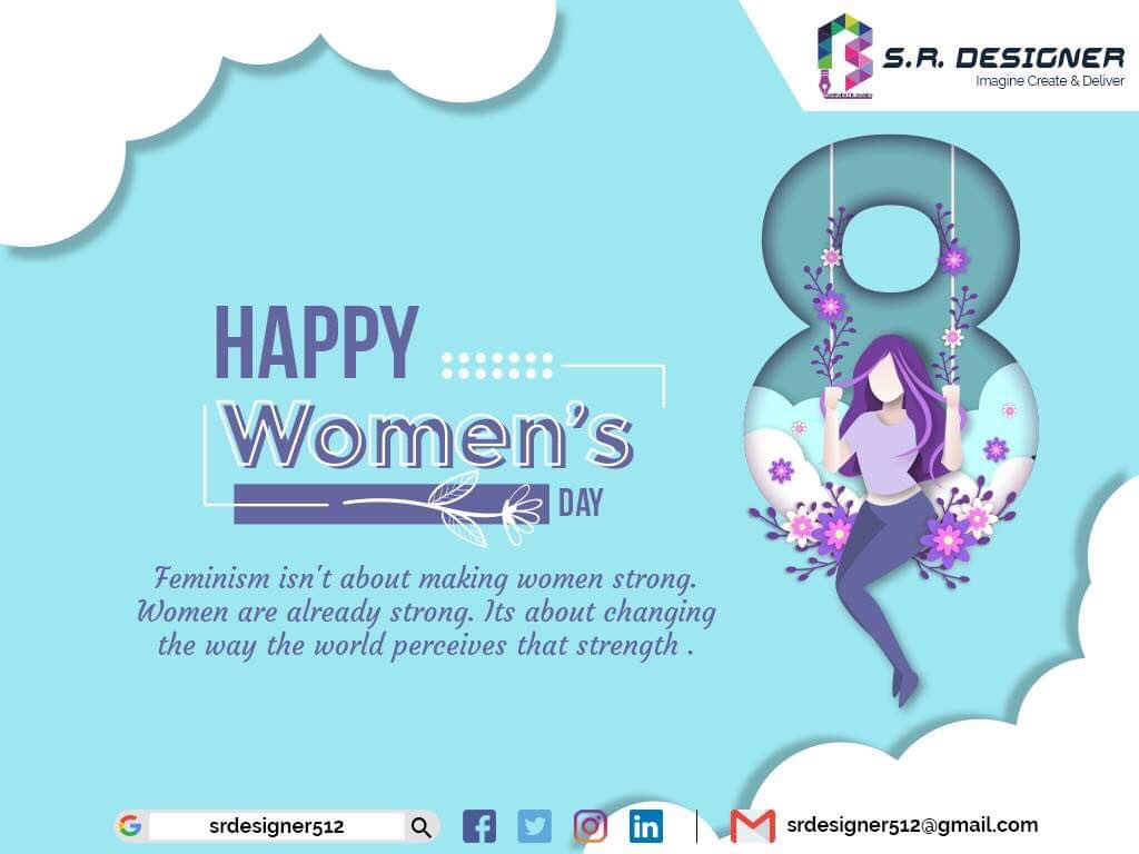 SRDesigner512's tweet photo. @SRDesigner512 #logoDesign #SocialMedia #PostDesign #SocialMediaMarketing
#WomenseQualityDay #WomensDay2020 #WomenemPowerment #Culture #InternationalWomensDay2020 #TogetherWeGrow #WebAgency #ItCompany #Feminism #EqualityCantWait #Changing #limitless  #UnStoppable #iwd2020 #Surat https://t.co/6jJ5F2R525