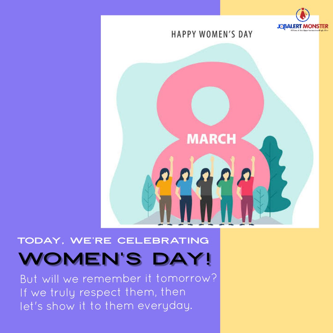 JobalertM's tweet image. They have been thanked enough. Been apologised even more. It&apos;s time that we think about giving them what they actually want and truly deserve. EQUALITY. #eachforequal #womensday2020 #happywomensday #celebrateyourself
