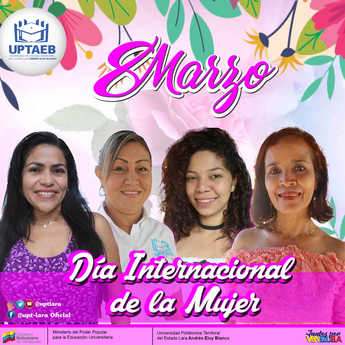 uptlara's tweet photo. "El amor que alberga el corazón de una mujer es fuerza sublime para salvar la causa humana. Son ustedes la vanguardia de esta batalla" Hugo Chávez
Feliz Día de la Mujer 
@michellyvivas @jehamarlovera @miljimenez05 @bmpulido @gestionperfecta @marialerodri14  @MPPEUVEN https://t.co/37Hce4CVrO