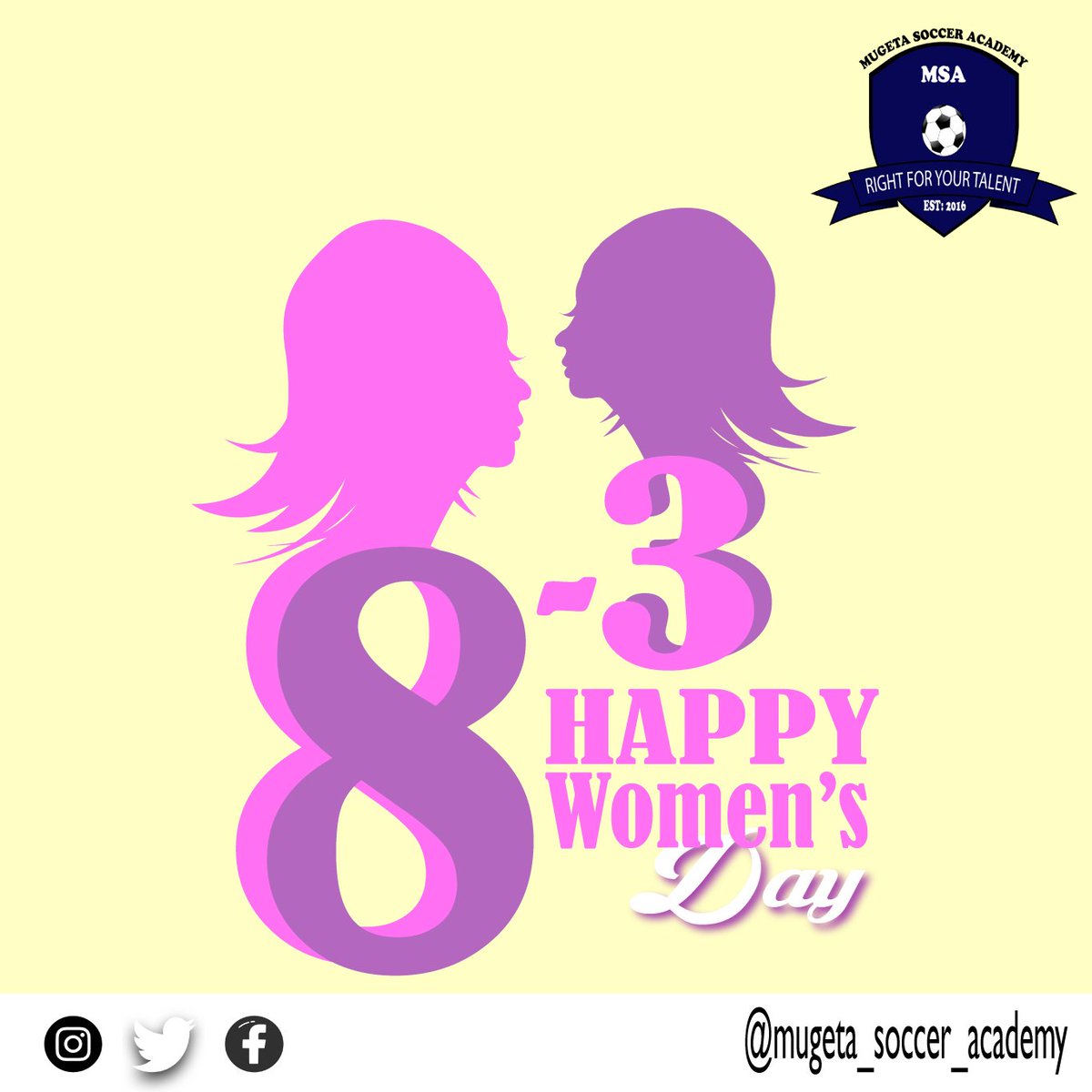 HAPPY WOMEN'S DAY FROM <a href="/Mugetasoccerac1/">Mugeta_soccer_academy</a>