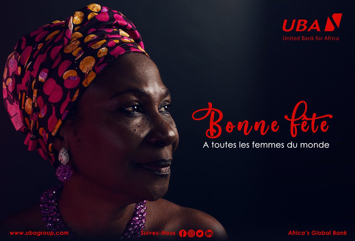 UBA_Mali's tweet photo. Joyeuse fête à toutes les femmes qui mettent de la couleur et de la douceur dans nos vies 🤗
On vous dit Merci !
#8Mars20 #WomensDay #PourEllesParUBA #WomenEmpowerment #SheLeadsAfrica #AfricasGlobalBank https://t.co/W8oBGEZrNa