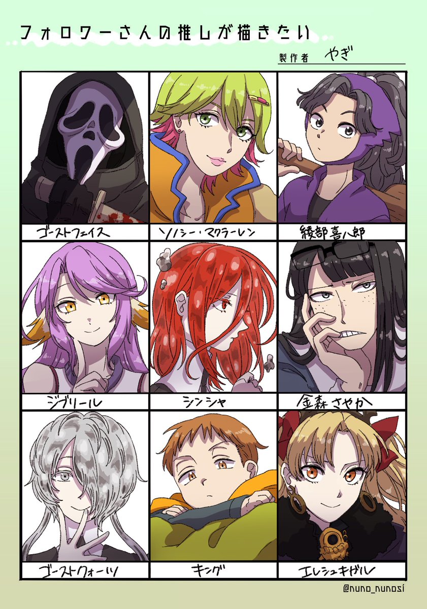 #フォロワーさんの推しが描きたい 
リプくださった方々ありがとうございました‼️?‍♂️ 