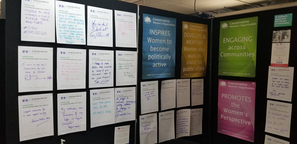 W2WWales's tweet photo. Happy International Womens Day everyone // Dydd Rhyngwladol Y Merched Hapus Iawn i Bawb
Would like say a massive thank you to everyone who came to see us and @cwowomen @CWOwestmidlands at #WelshCPC20 we ran out of room to display your amazing pledges for #IWD2020 https://t.co/zHEd1o7OCn