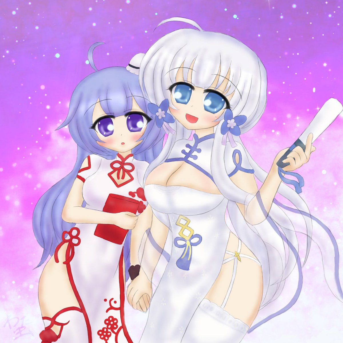 アズレン イラストリアスとユニコーン アズールレーン アズレン 黒輝わた虫のイラスト