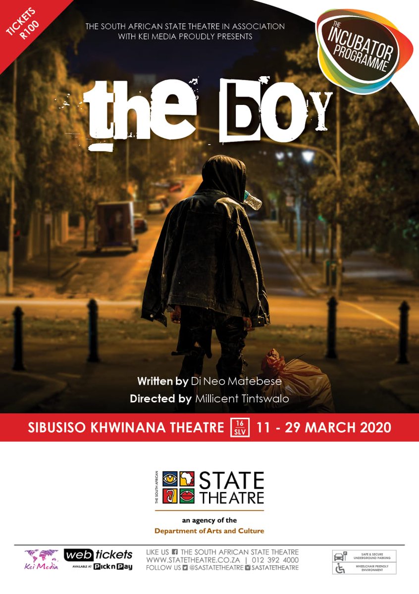 di_neo_mates's tweet photo. #TheBoy is on at the #StateTheatre. Come and watch. Tickets are available at Pick 'n Pay and webtickets. cc @KeiMediaOrg @asumon_monasu @Bongani_Drama @avaseeth @ArtsCultureSA @ramichuene @liezlbergie @LaTO_EntCo https://t.co/SthbMS1pRo