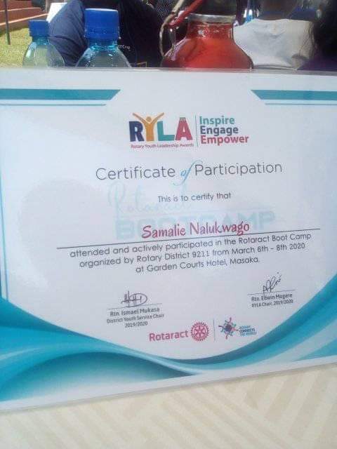 RotaractKibuli's tweet photo. Last day of #RYLA20 heated up in Masaka. We had our very own club guest #Samalie repp the #KibuliGovernment us. #RYLABootcamp20 @ssenda_ @jmsewanyana @pld9211 @xsentamu @D9211Rotaract @Swabraeleas @Ganda_Aisha1 @JaliaNakato @Younisebz @EbiachuE @rctyouthservice @MNadifah https://t.co/F7CYikxnA0