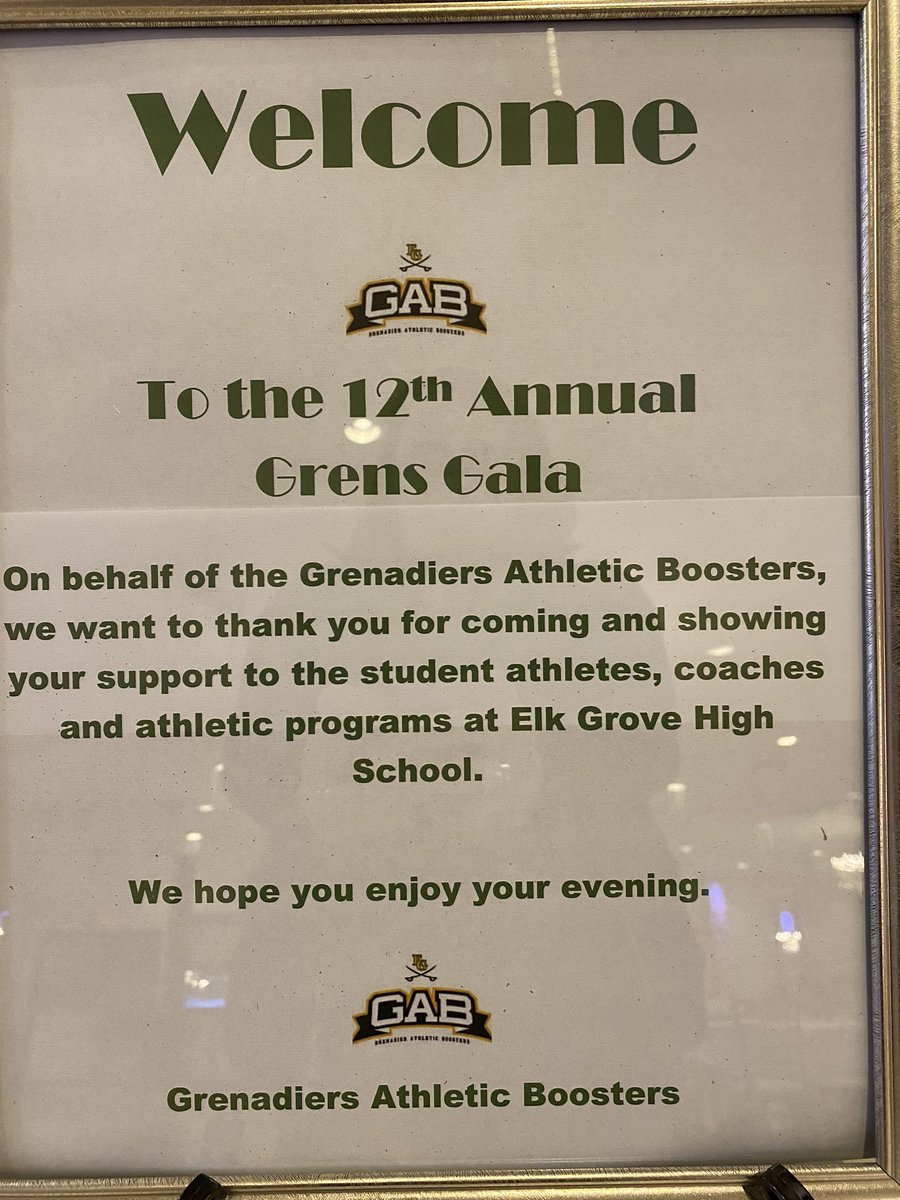 GRENS_Boosters's tweet photo. Thank you to all who attended the Gala last night @ManzosBanquets. We truly appreciate the support you have shown the student athletes. Save the date &amp; spread the word ...3/6/2021! @ElkGrove_HS @EG_Nation @GrenAthletics @District214 @PTC_EGHS #WeAreEG https://t.co/wXUOMZKDmR