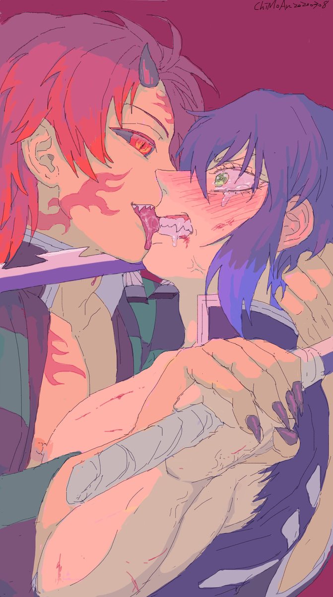 竈門炭治郎 「ラブラブな if 鬼炭×柱伊 と 残酷な if 鬼炭×柱伊 」|̗ ̥ ̫ ̥ ̖のイラスト