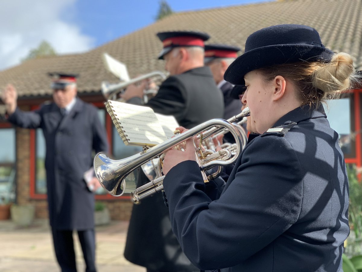 ChathamSA's tweet photo. Chatham Citadel Band are playing music at the Wisdom Hospice this morning. #TheSalvationArmy https://t.co/owZ6LzDMRZ