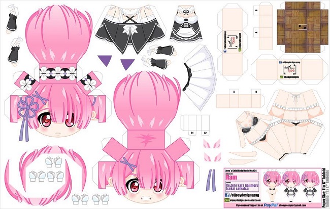 Vocaloid - Hatsune Miku Paper Doll In Chibi Style - by Seisaku Diary |  Hatsune miku, Chibi, Anime chibi