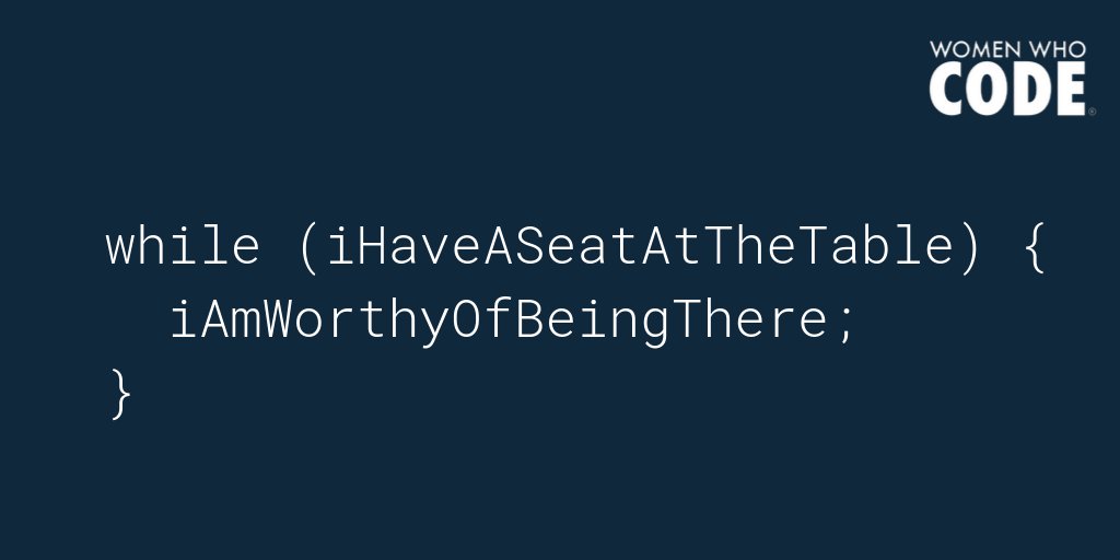 WomenWhoCode's tweet photo. 💪🏽You are where you are supposed to be and your voice matters! 🎉Happy #IWD20! https://t.co/iMxGNBHXHT