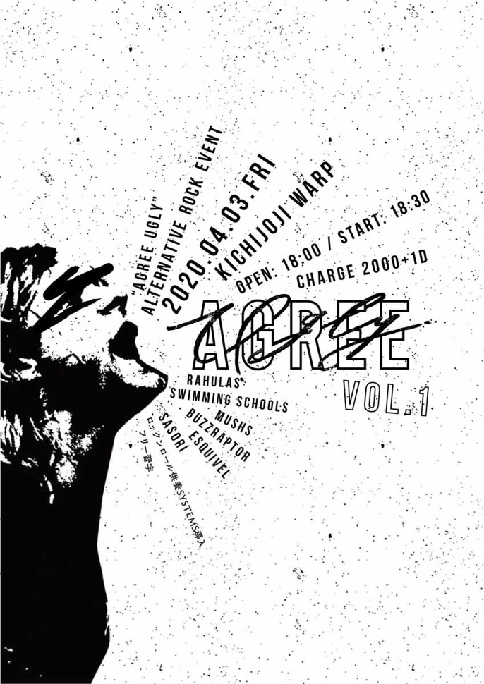 buzz_unofficial's tweet photo. #BUZZRAPTORインフォ

■2020.4/3（金）@吉祥寺 WARP
【AGREE Vol.1】
op 18:00 / st 18:30
charge ¥2000＋1Drink

Rahulas,MUSHS,Swimming Schools
3バンドが率いる【AGREE】のイベントに参加決定

■予約
add: buzzraptor.official@gmail.com https://t.co/UZODxqfAQJ