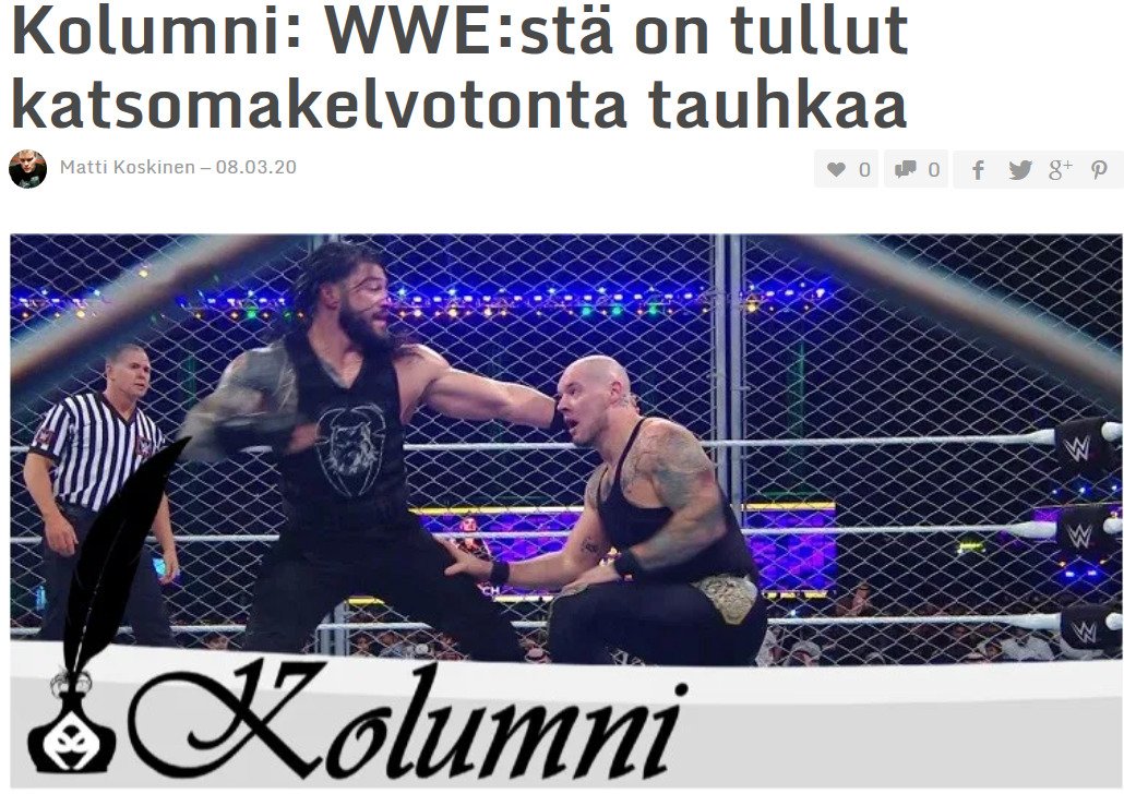mttvlttri's tweet photo. Vapaa-ajallani kirjoittelen tällaisia kevyitä showpaini-analyyseja. https://t.co/wsKbbX7VDd
#smarkside #showpaini #wwe #vincemcmahon https://t.co/vNDffY9Vat