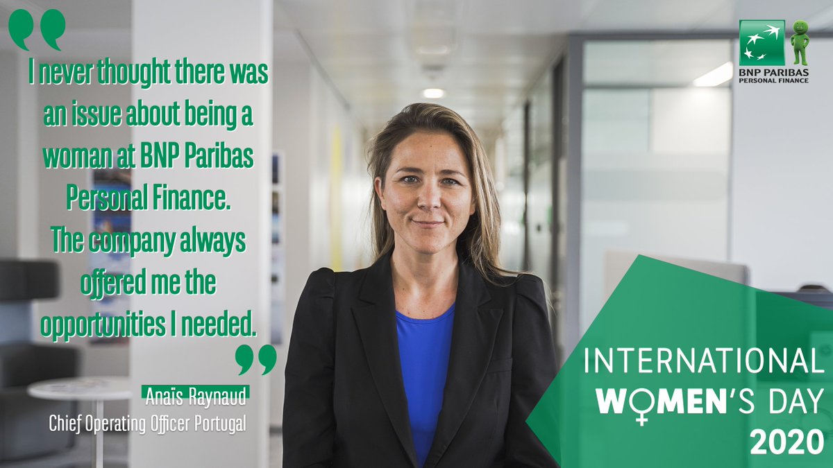 #InternationalWomensDay #BNPP4GenderEquality

With a strong international profile, Anaïs Raynaud, COO Portugal, quickly climbed the ranks at <a href="/BNPP_PF/">BNP Paribas 𝙋𝙚𝙧𝙨𝙤𝙣𝙖𝙡 𝙁𝙞𝙣𝙖𝙣𝙘𝙚</a>: "I never thought there was an issue about being a #woman in this company" 👇

bnpp.lk/Miruna-Senciuc
