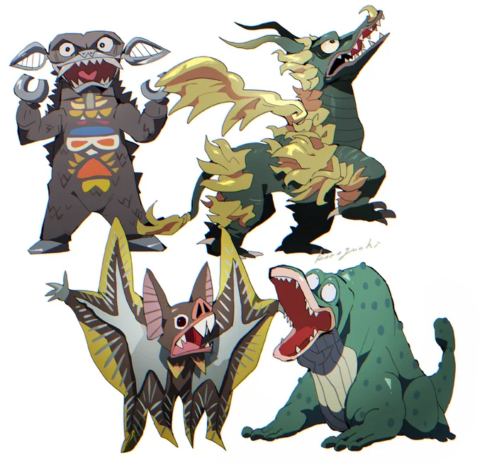 春休みなので(?)ウルトラマンの怪獣を描いていく会をしている。たぶん続く 