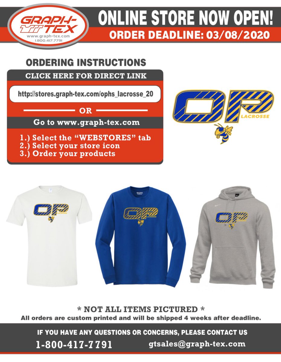 OPHSLax's tweet photo. Last day for the shop! Help support the boys lax team! All orders will be delivered to your house! #WeAre.. https://t.co/OU7zWSrejp