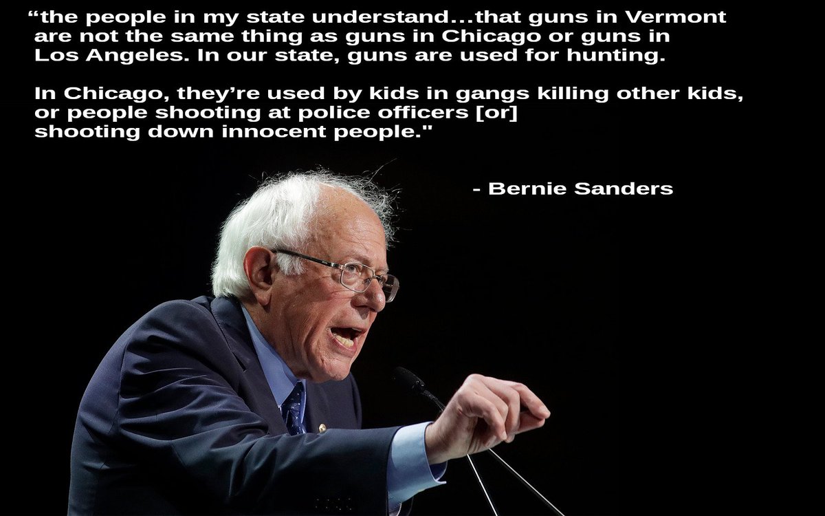 “the People in My State Understand…that Guns in Vermont Are Not the Same Thing As Guns in Chicago..." - Bernie Sanders [1600x1000] - More quotes at: dearquote.com/the-people-in-…
