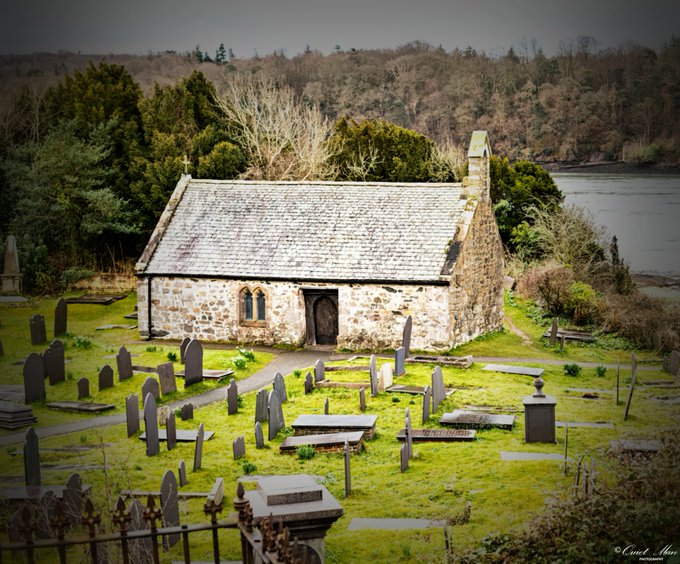 Barry with a wonderful photo of the15th century St Tysilio's Church on Anglesey's Llandysilio Island (Church Island) - courtesy @BJRoberts #BirminghamPassion from #PeoplewithPassion