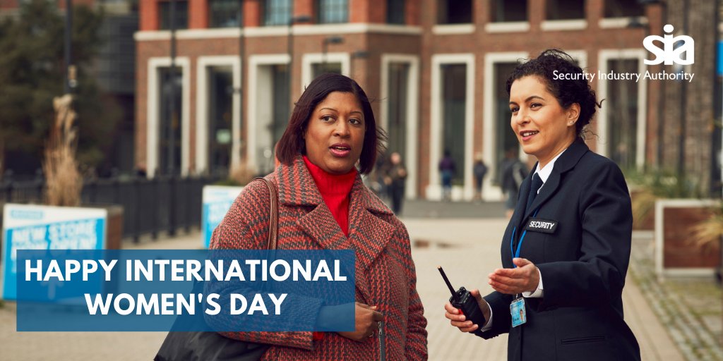 To all the the women who work in the private security industry - Happy International Women's Day from everyone at the SIA #InternationalWomensDay #IWD2020 #SIALocal #EachforEqual
