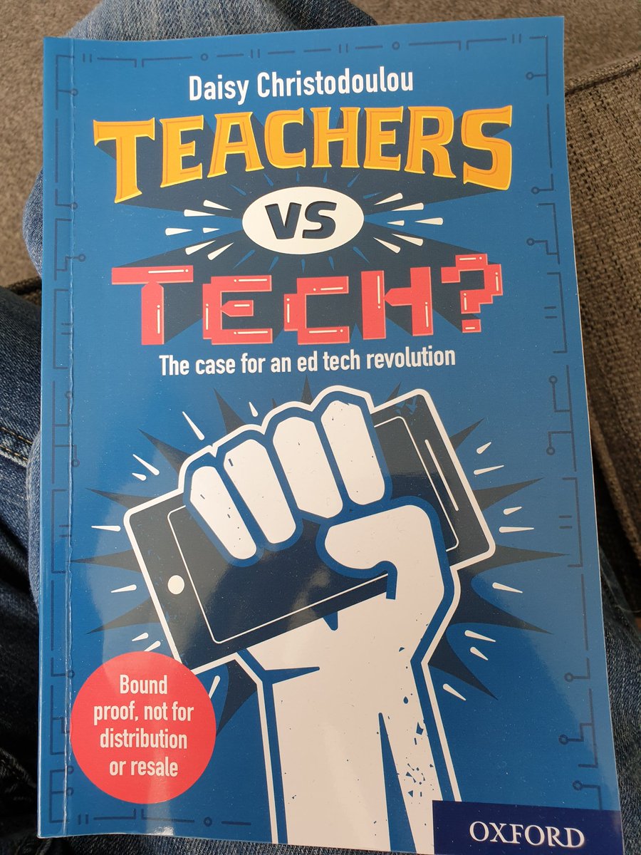 I have read  @daisychristo's latest book 'Teachers vs Tech?' and it is simply brilliant - I cannot recommend it highly enough. Here are some of my takeaways in a thread...