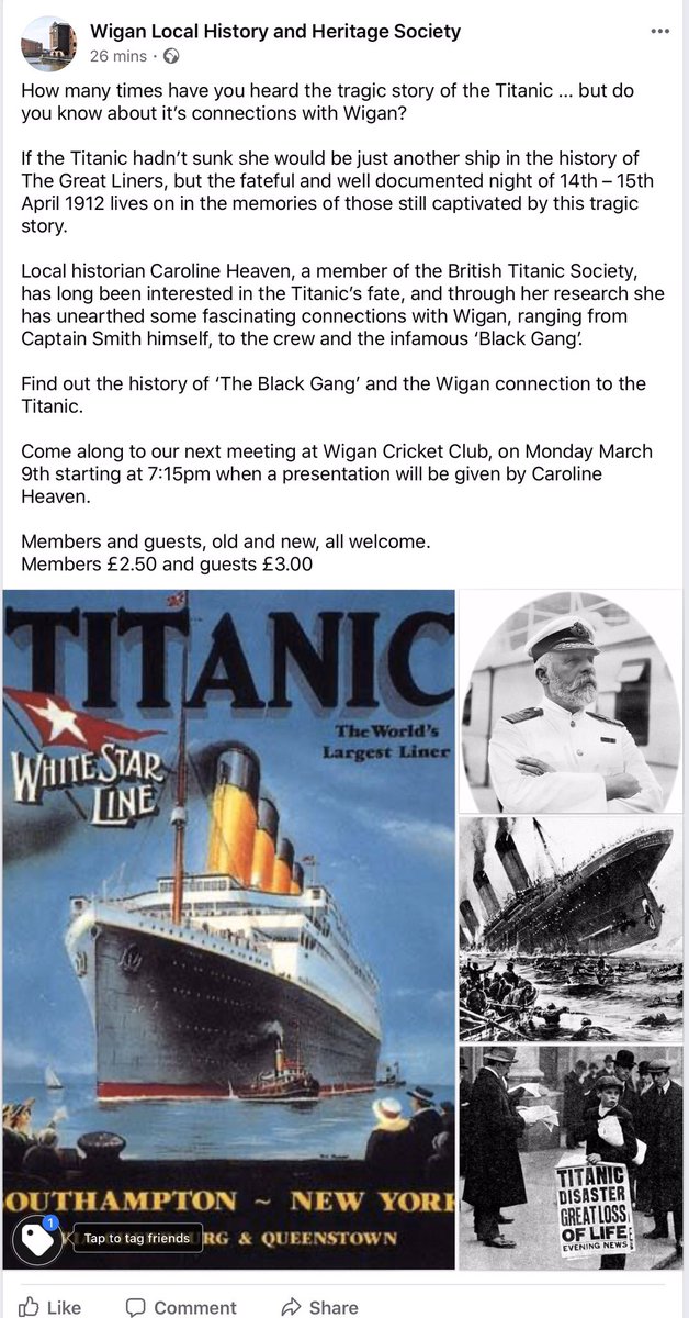 wiganlocalhist1's tweet photo. Update: I am pleased to announce that the meeting will go ahead as planned. 
A risk assessment relating to NHS guidance on public meetings is showing that it’s safe to go ahead, assuming that individuals will follow the guidance on hand washing, coughs and sneezes etc. https://t.co/NHTGh4Gzbb