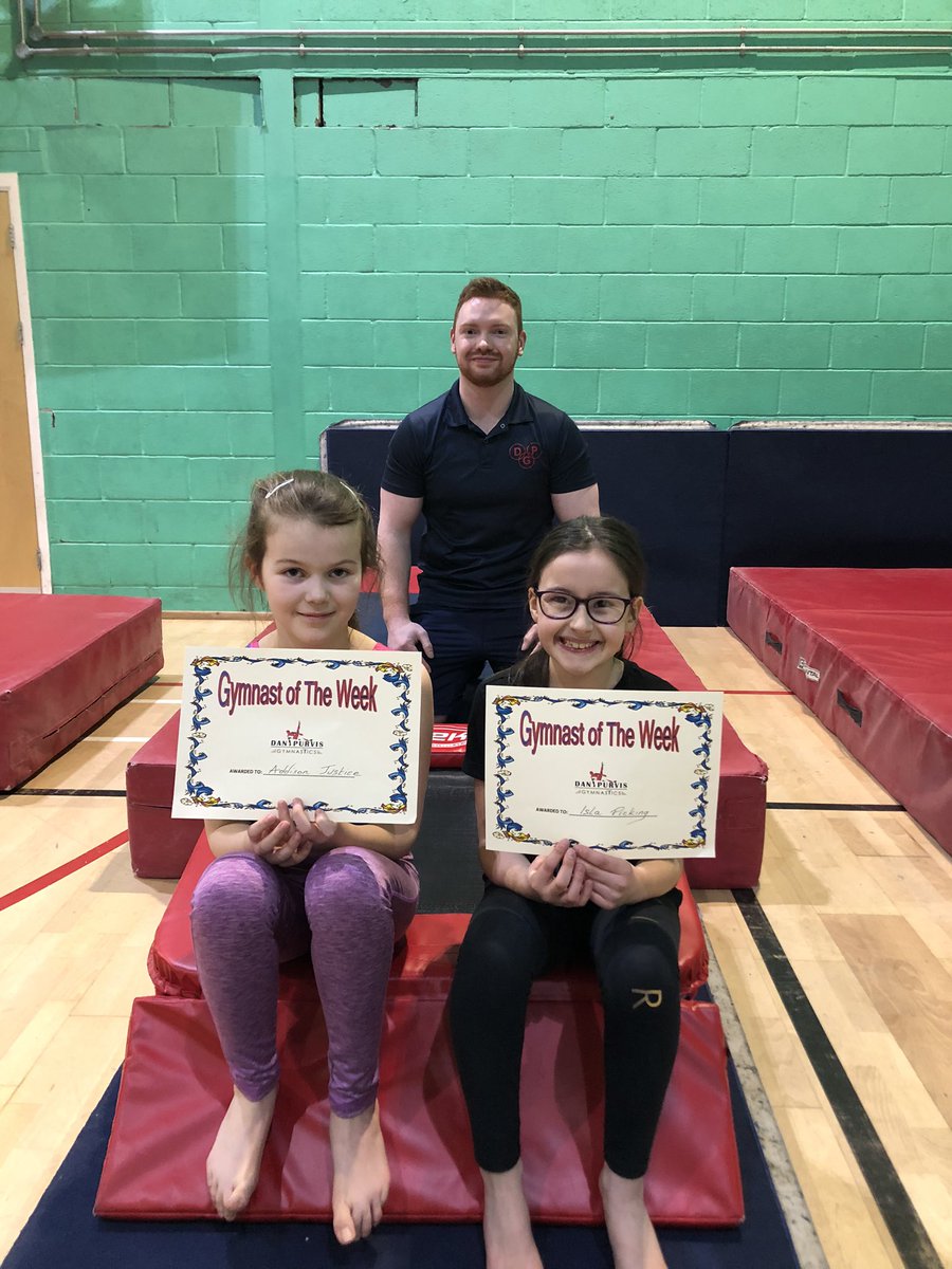 A big well done to Addison and Isla for being our star gymnasts at the 18.35 Thursday class tonight. Keep it up guys 👍