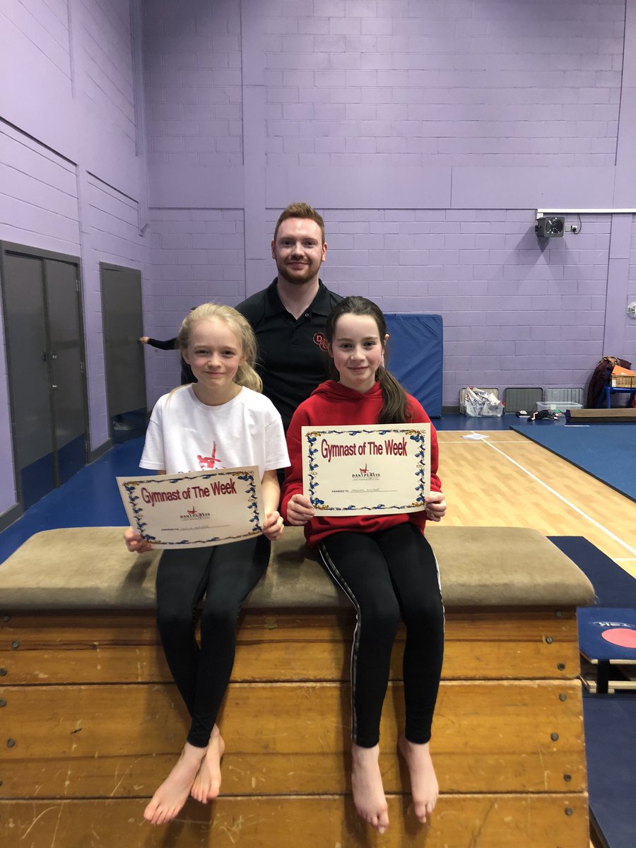 Well done to our gymnasts of the week Layla and Hannah at the 17.35 Friday class. Keep it up guys