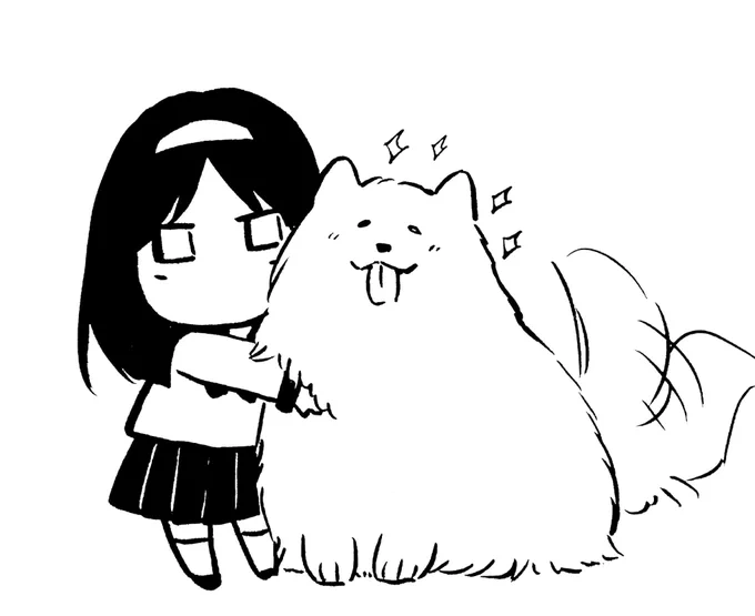 花園君は派閥的には猫ですが犬も好きです。
数さんは犬飼ってる設定でも良かったなー。サモエドとかいいよね。 