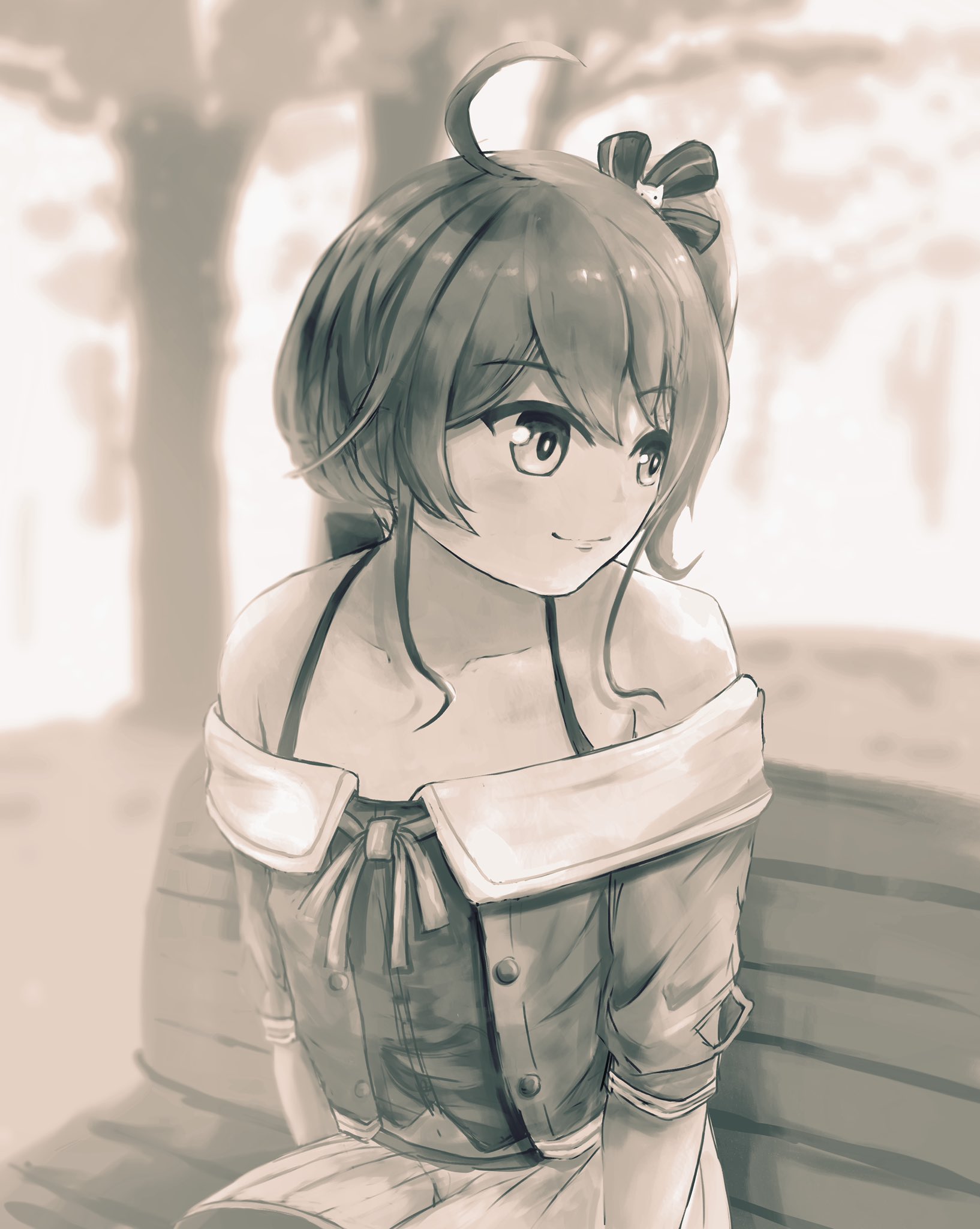 تويتر ゅん お仕事募集中 على تويتر 公園のベンチに座るまつりちゃん 祭絵 イラスト T Co Nefwrsmkyx