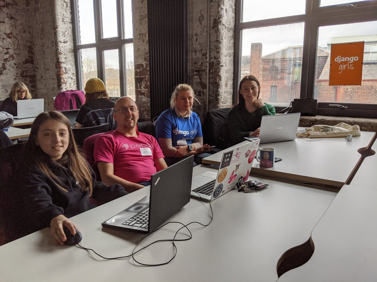 Thanks to our wonderful coaches Django Girls Sheffield 🦄🌟🤩 ❤️💗@peconias <a href="/astux7/">Asta B</a> <a href="/doooks/">Doku⚡️</a>