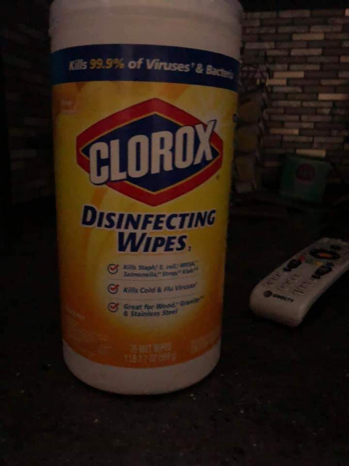 Crablegs59's tweet image. So I have a question....If the Corona Virus is just now becoming a reality globally, how do I have Clorox wipes on my coach I bought a year ago that clearly states it kills Coronavirus..? How long have the governments known about this virus? Just a thought .Something is off here.