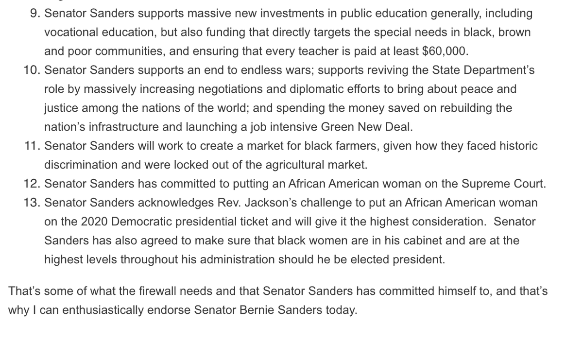 sluggahjells's tweet photo. Seriously, when you get a chance, read ALL of Jesse Jackson's endorsement statement of @BernieSanders. 

It is as great an endorsement of a presidential candidate that you will EVER read or see.  

#MichiganPrimary #SuperTuesday2 https://t.co/uf5hRjQ6tq