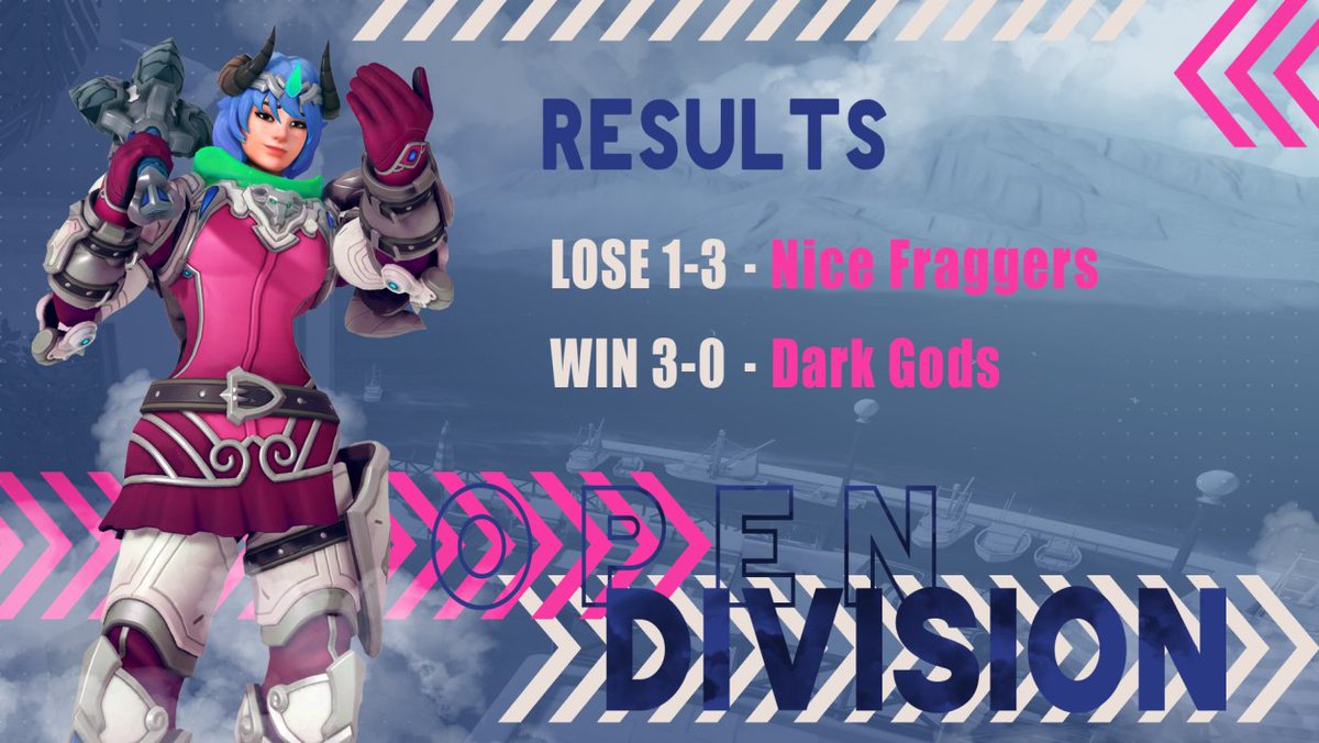 Nightshade_ow's tweet photo. After today´s victory against Dark Gods we stand 1-1 in #OpenDivison! Thanks to @WMG_Official for streaming our first match! #StayScuffed https://t.co/tw5mbNOvIj