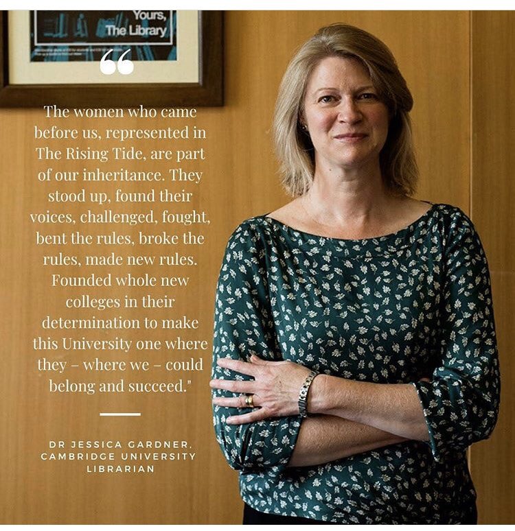 CamUniLibrarian's tweet photo. Happy International Women’s Day from Cambridge University Libraries and the second woman to be University Librarian @theUL in 600 years! 
.
#InternationalWomensDay #WomenAtCambridge #TheRisingTide https://t.co/7mj0Iz0zlA