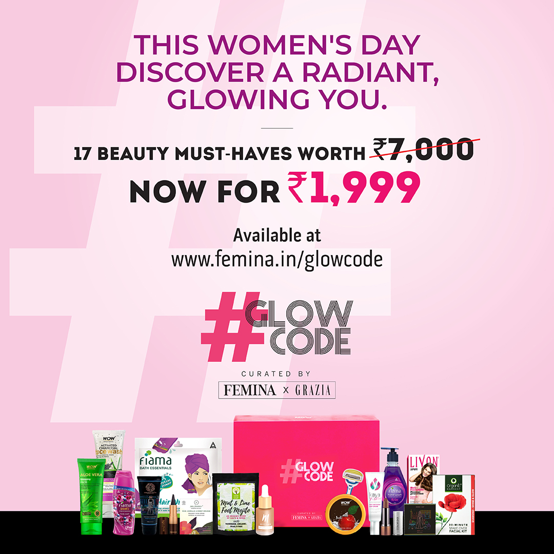 FeminaIndia's tweet image. Attention all beauties!  We are giving away #GlowCode, a beauty box✨ curated by #FeminaXGrazia worth  Rs. 7,000/- for Rs. 1,999/- as a women&apos;s day celebratory offer! So what are you waiting for? Log on to femina.in/glowcode and grab this deal today!
#WomensDay2020