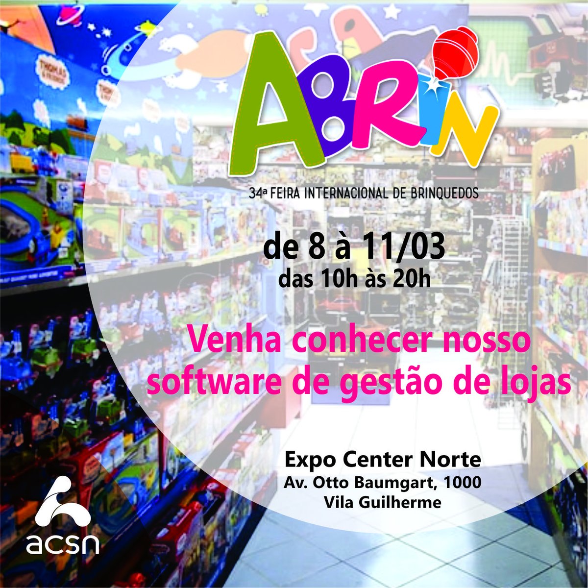connect_acsn's tweet photo. Já estamos na ABRIN! Venham nos fazer uma visita e descobrir o sistema de gestão que não brinca com o seu negócio.
#connectgestão #connectstore #varejo #sistemadevarejo #abrin https://t.co/i0SM4RTNH8